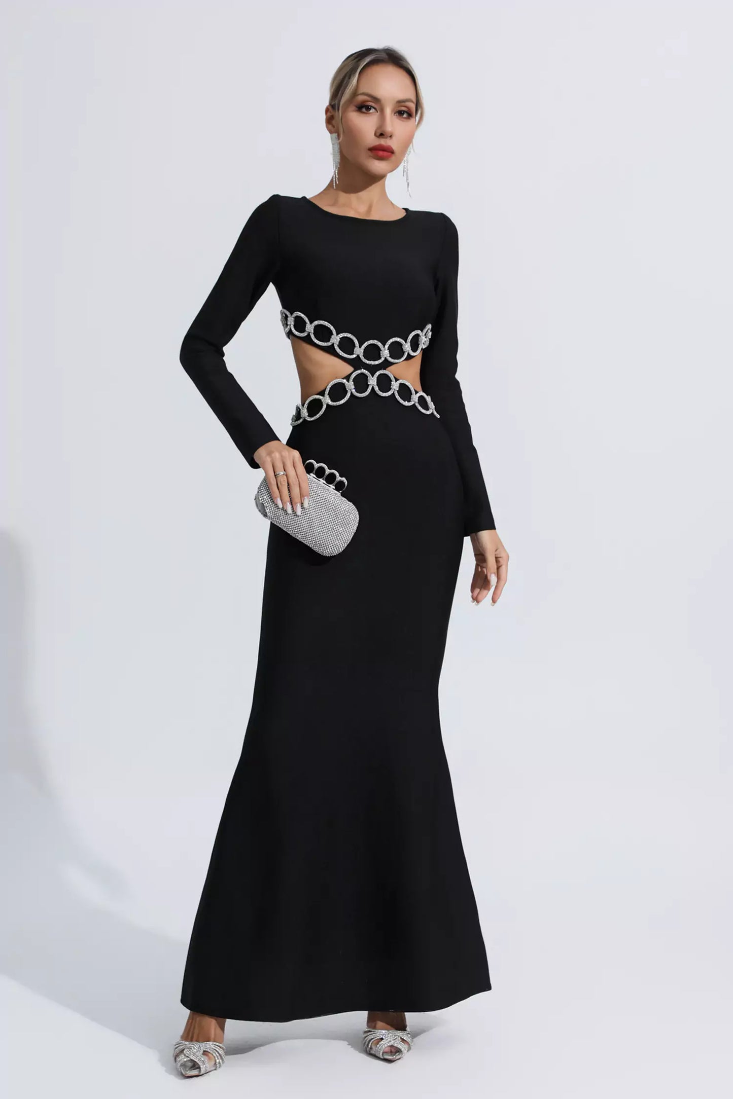 Janelle Black Cut Out Bandage Dress