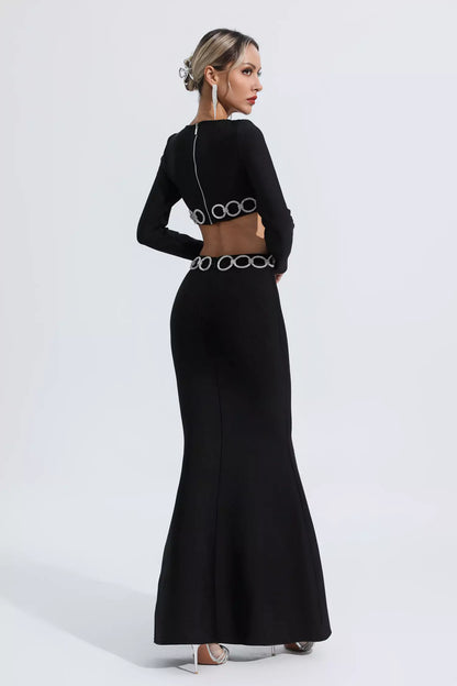 Janelle Black Cut Out Bandage Dress