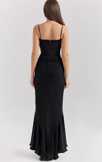 Janime | Ruffled Front Gown Dress