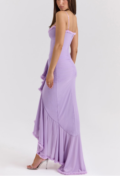 Janime | Ruffled Front Gown Dress