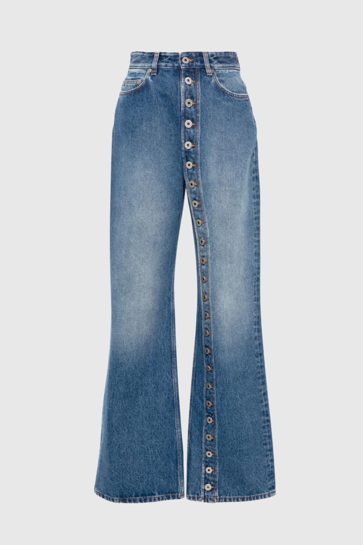 Jannice Asymmetric Button Jeans
