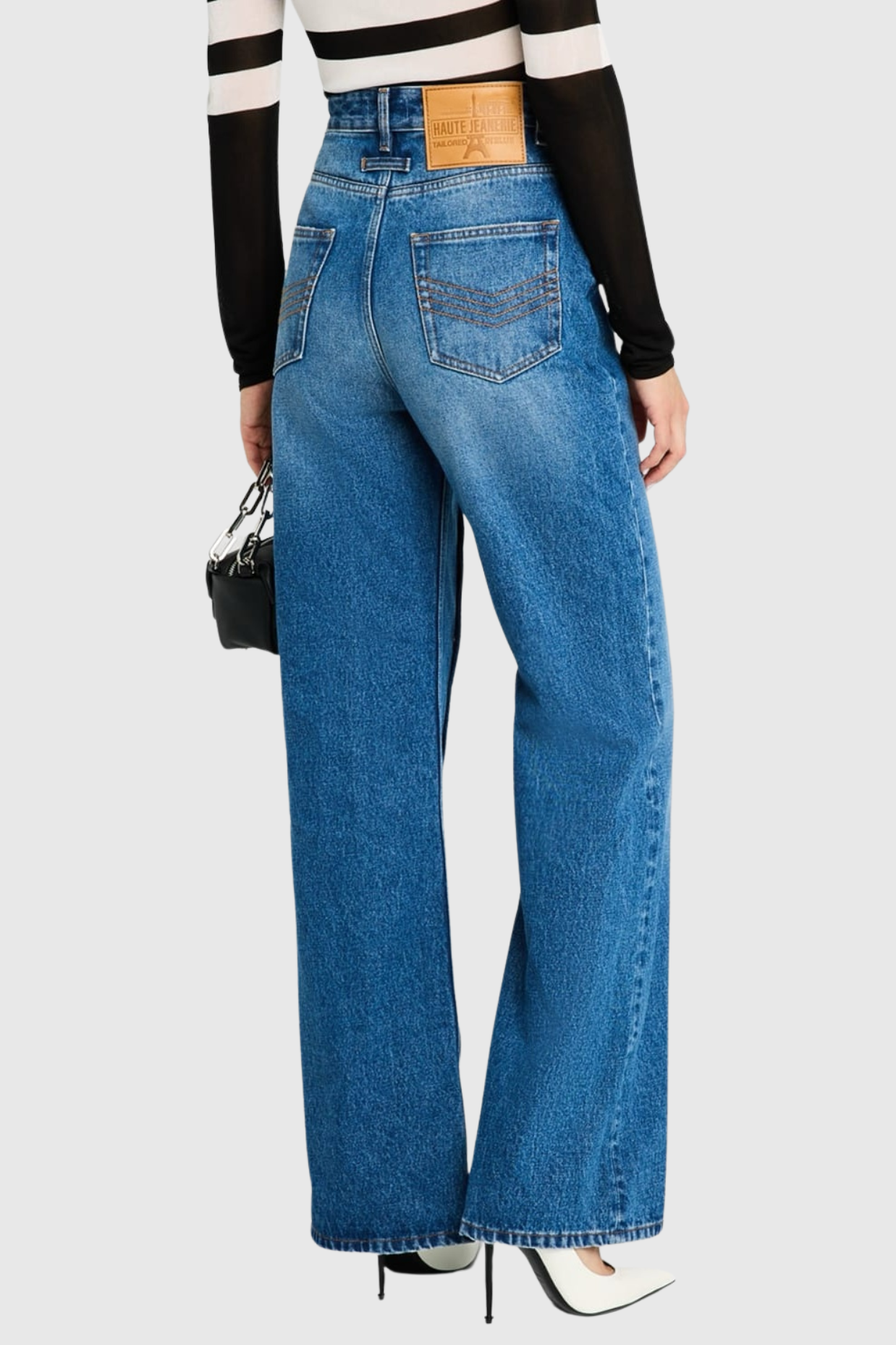 Jannice Asymmetric Button Jeans