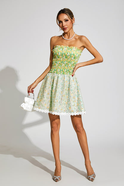 Jeffrey Green Floral Sequin Dress