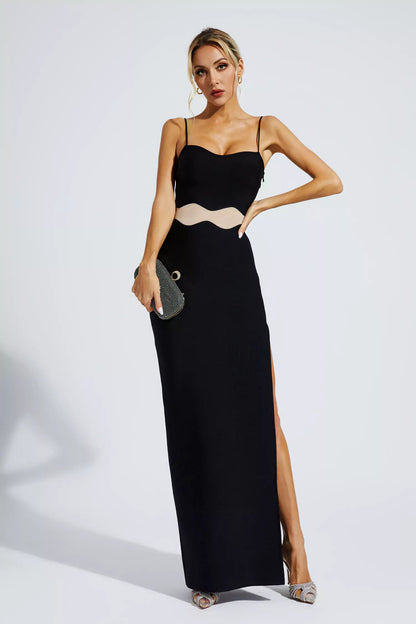 Jennifer Black Bandage Slip Maxi Dress