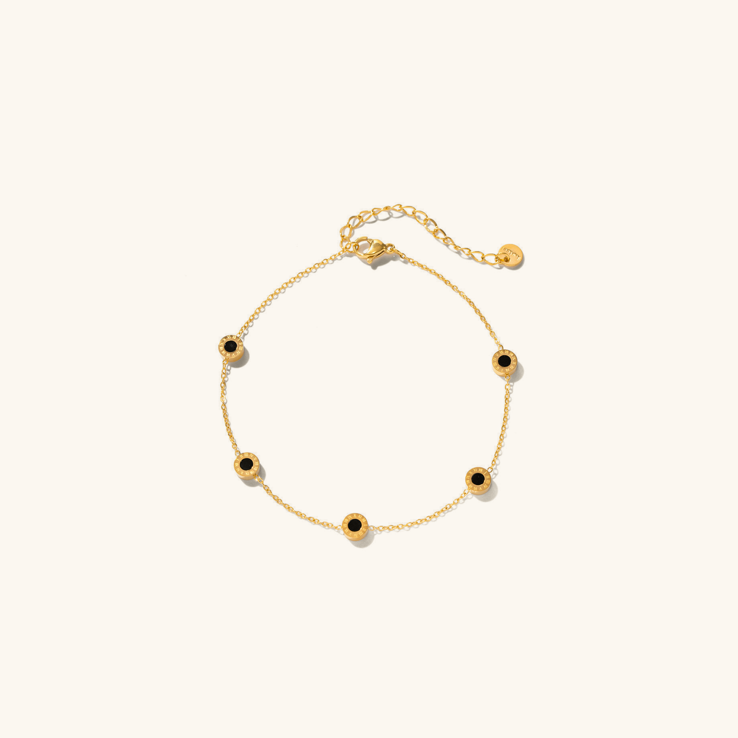 Luxe Circle Charm Gold Anklet