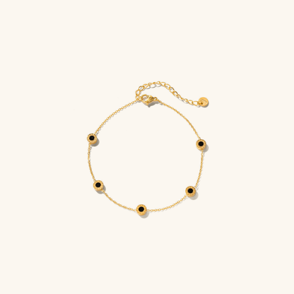Luxe Circle Charm Gold Anklet