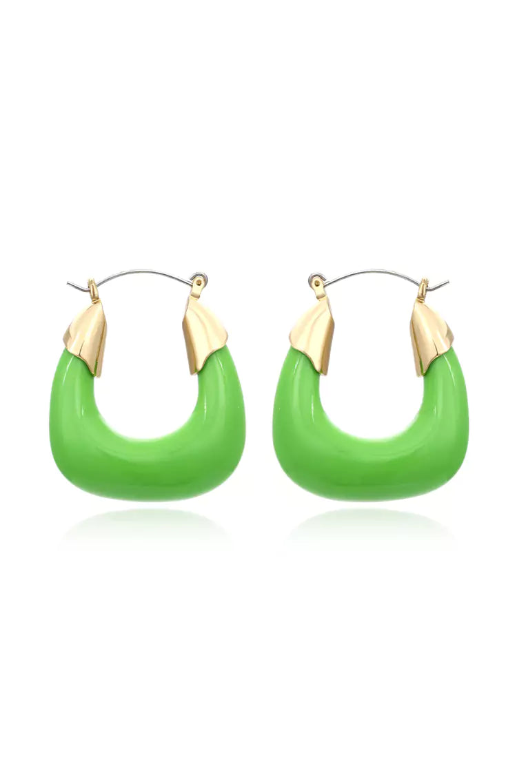 Julianna Green Resin Earrings