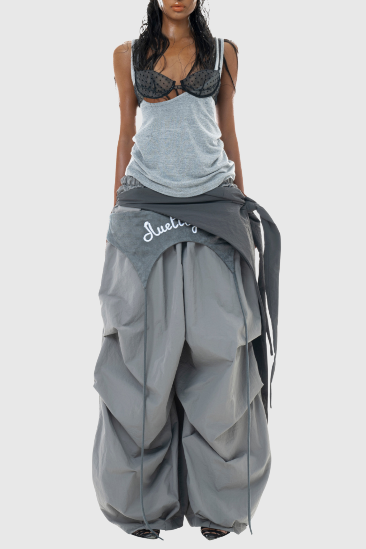 Petroski Deconstruct Parachute Pants - Grey