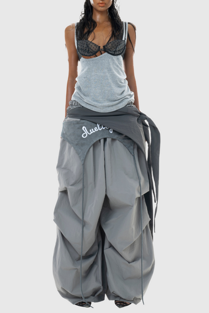 Petroski Deconstruct Parachute Pants - Grey