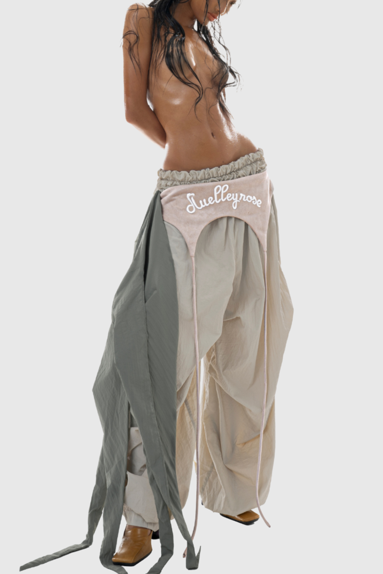 Petroski Deconstruct Parachute Pants - Apricot