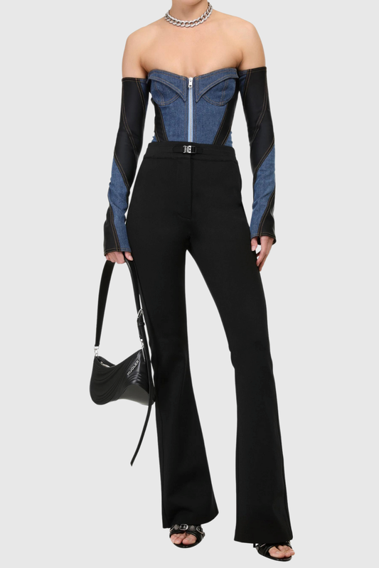 Juniper Off Soulder Patchwork Bodysuit