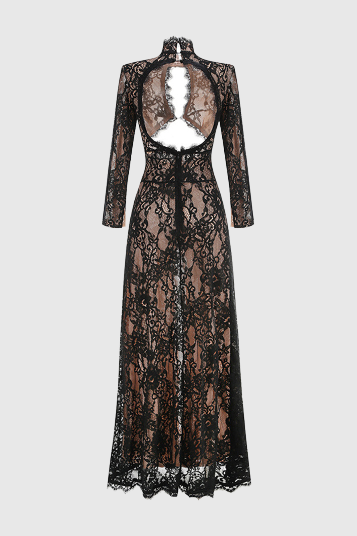 Juselius Lace Cutout Maxi Dress - Black