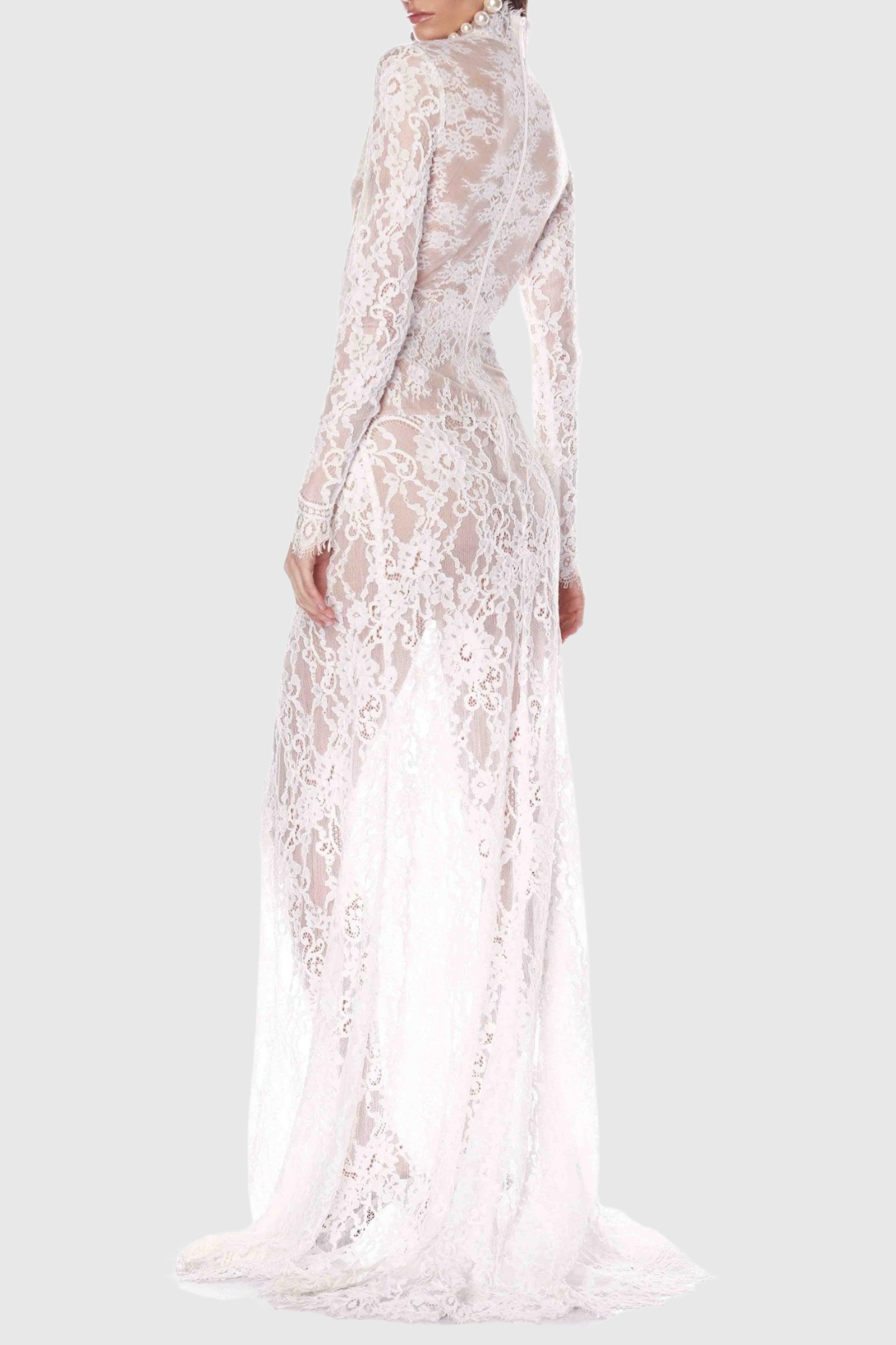 Juselius Lace Cutout Maxi Dress - White