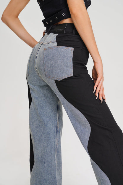 Kate Wave Spliced Jeans