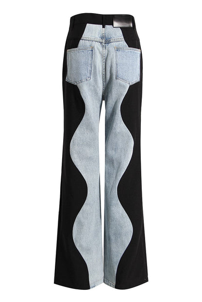 Kate Wave Spliced Jeans