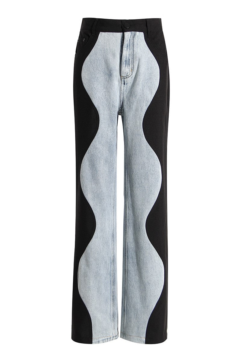 Kate Wave Spliced Jeans