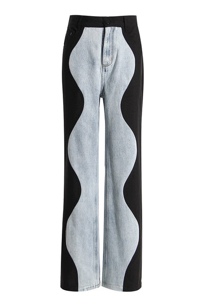 Kate Wave Spliced Jeans