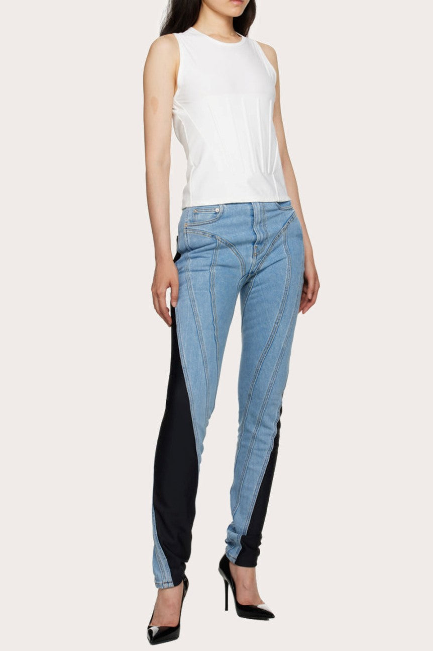 Kathryn Patchwork Spiral Jeans