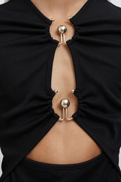 Keelia Cutout Ruched Bodysuit