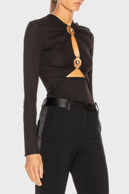 Keelia Cutout Ruched Bodysuit