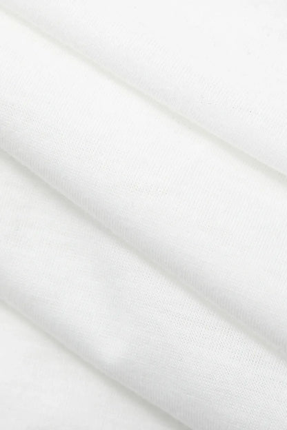 Kerry White Ruched Long Sleeve Top