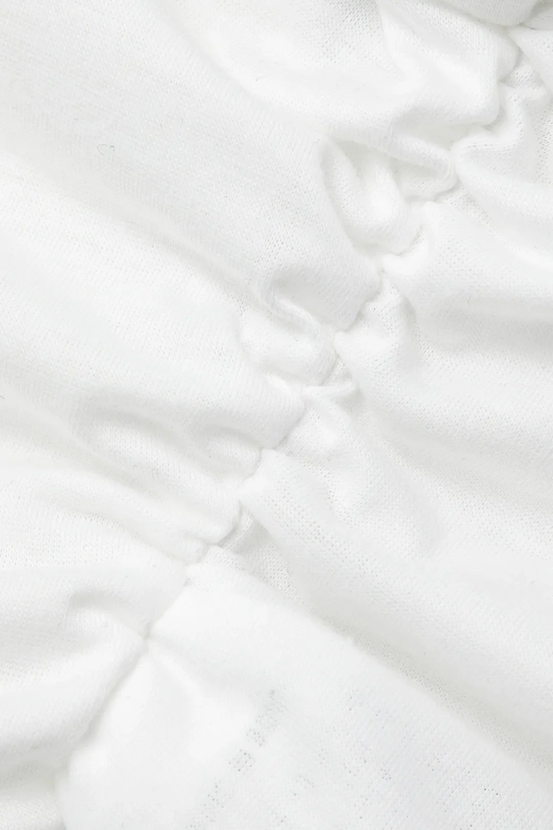 Kerry White Ruched Long Sleeve Top