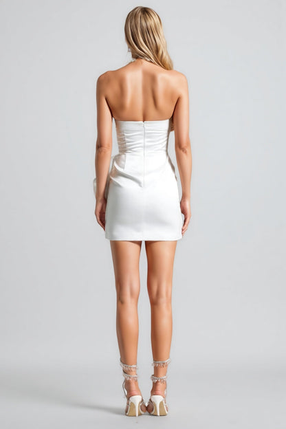 Kieran Flower Pleated Mini Dress