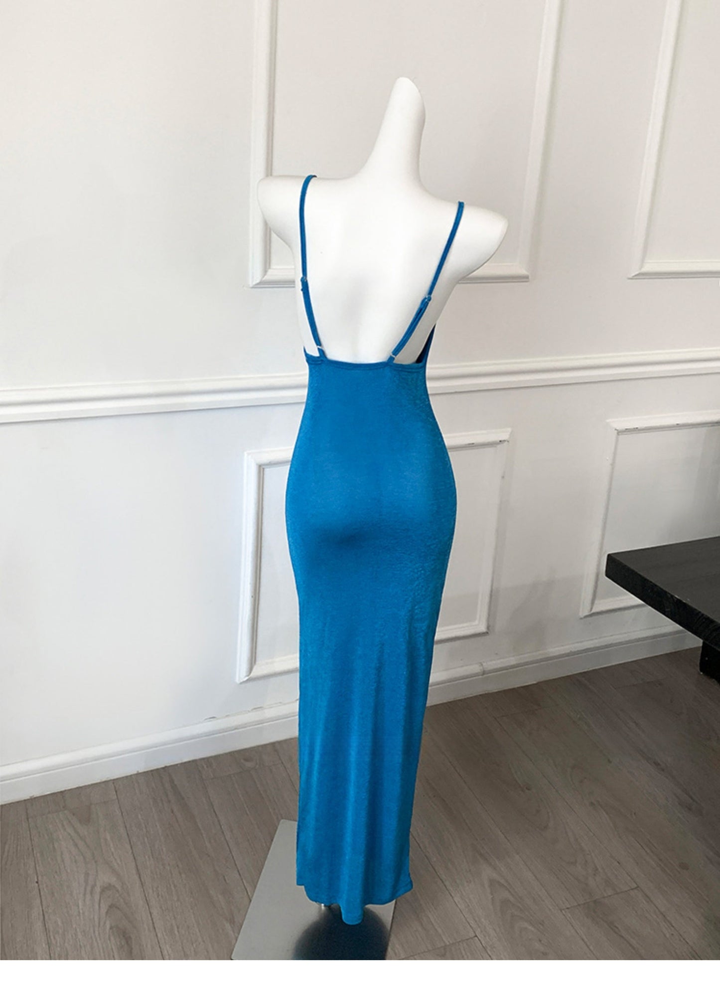 Klein Blue Glitter Bodycon Dress Sultry & Chic Night Out Look