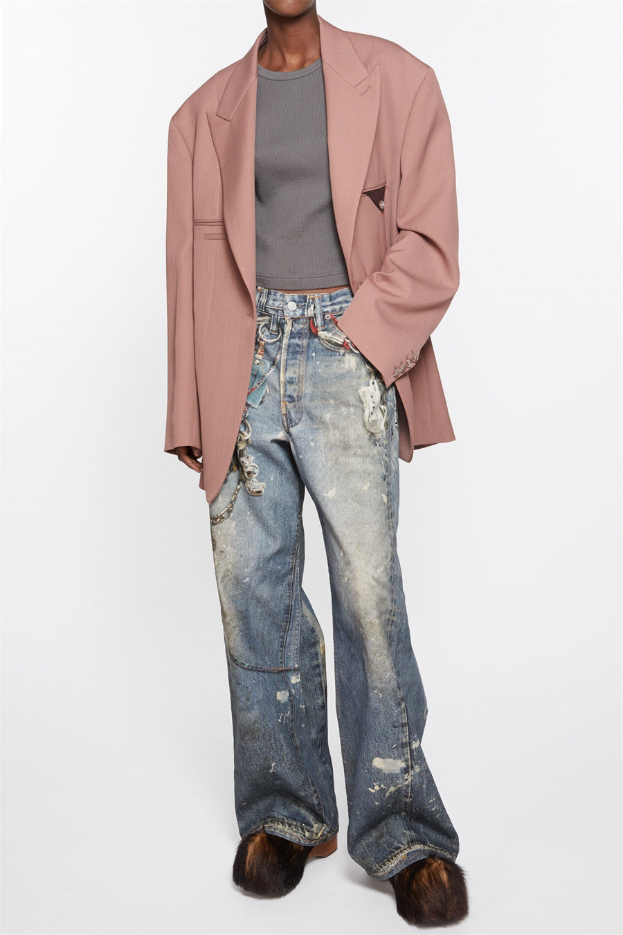 Kora Printed Wide Leg Jeans