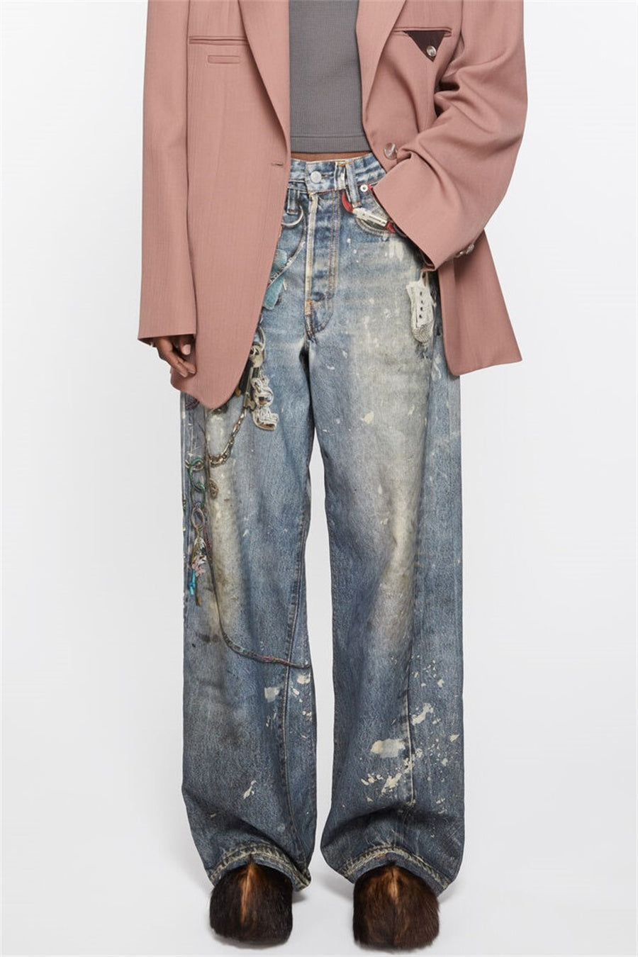 Kora Printed Wide Leg Jeans