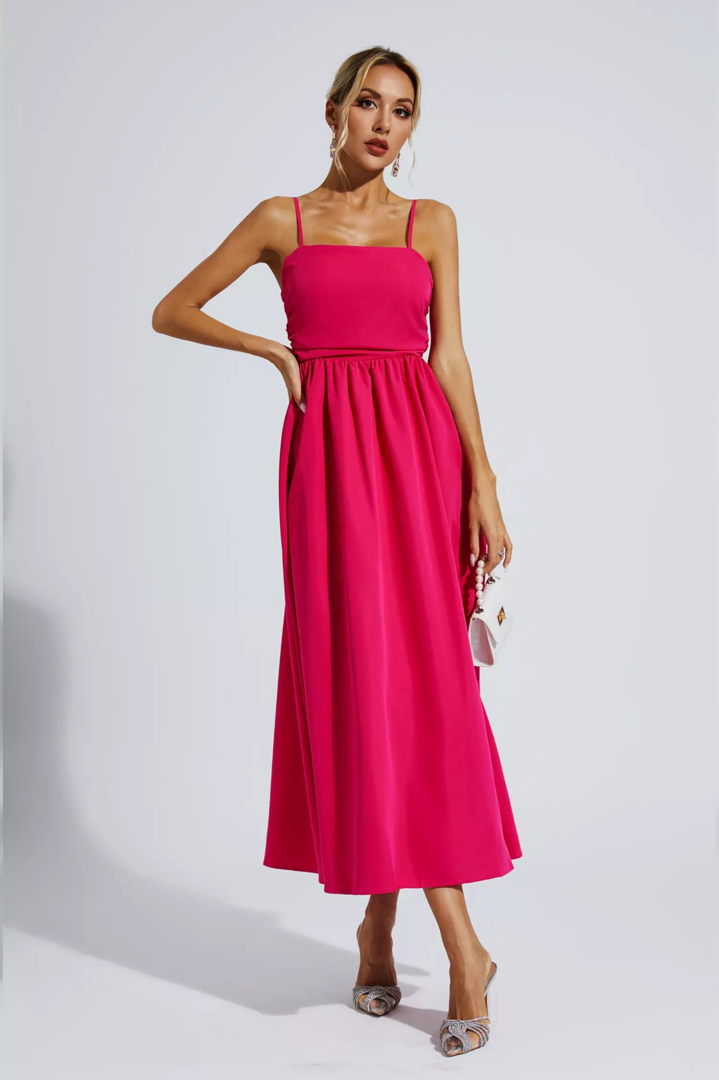Kyla Rose Red Slip Vacation Maxi Dress
