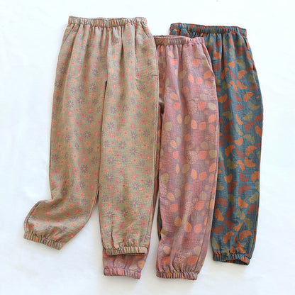 Women's Lightweight Floral Pattern Lounge Pants – Soft Sleepwear Trousers