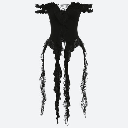 Lace Ruffled Top