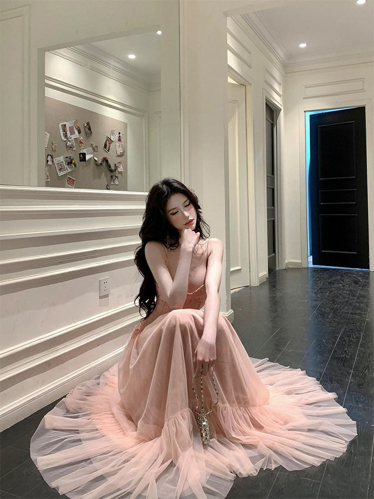 Lace Patchwork Corset Dress Elegant Ball Gown for Special Events