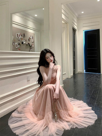 Lace Patchwork Corset Dress Elegant Ball Gown for Special Events