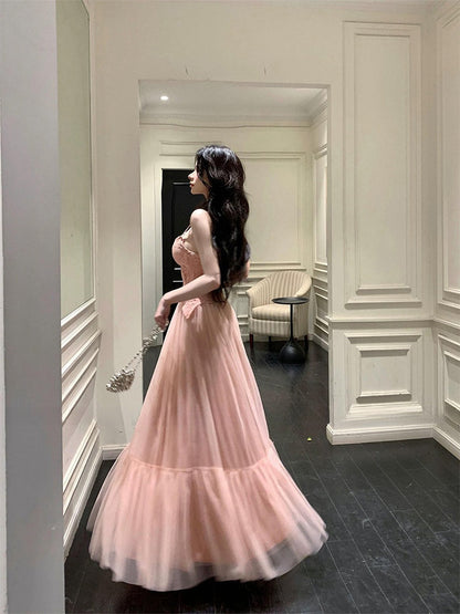 Lace Patchwork Corset Dress Elegant Ball Gown for Special Events