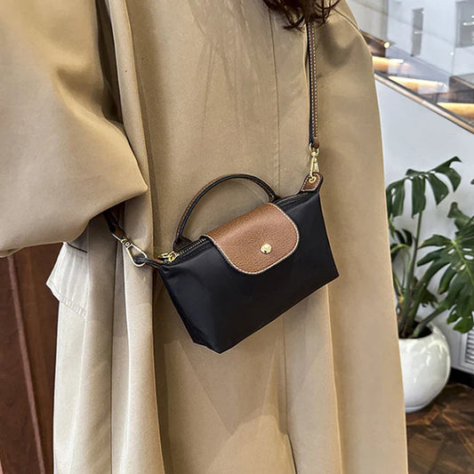 Retro Nylon Dumpling Shoulder Messenger Handbag