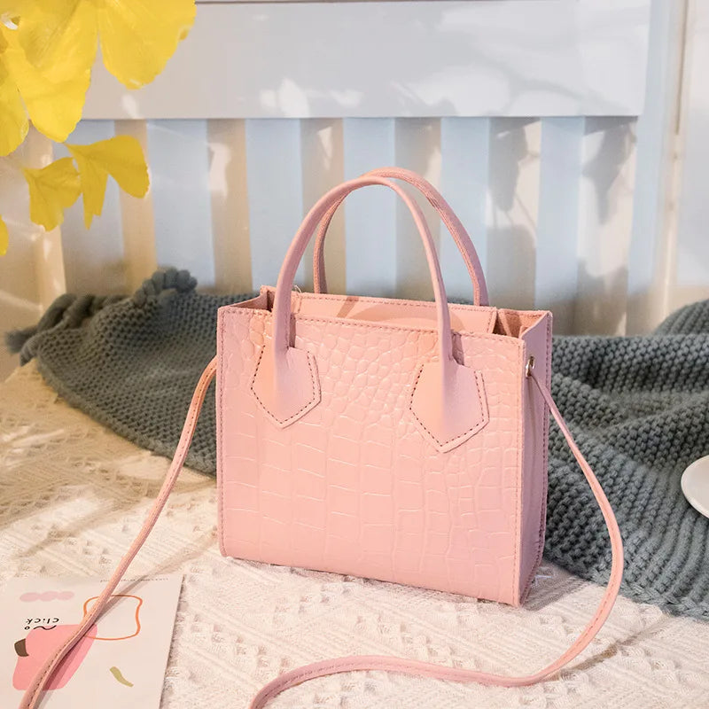 Crocodile Pattern Mini Luxury Designer Women's Crossbody Handbag