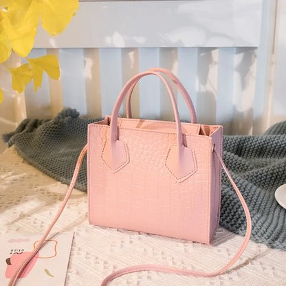 Crocodile Pattern Mini Luxury Designer Women's Crossbody Handbag