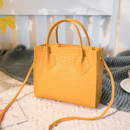 Crocodile Pattern Mini Luxury Designer Women's Crossbody Handbag