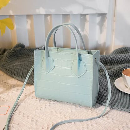 Crocodile Pattern Mini Luxury Designer Women's Crossbody Handbag