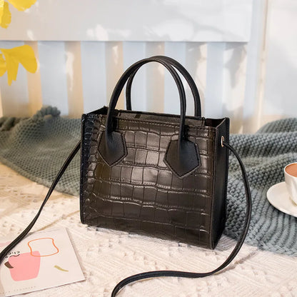 Crocodile Pattern Mini Luxury Designer Women's Crossbody Handbag