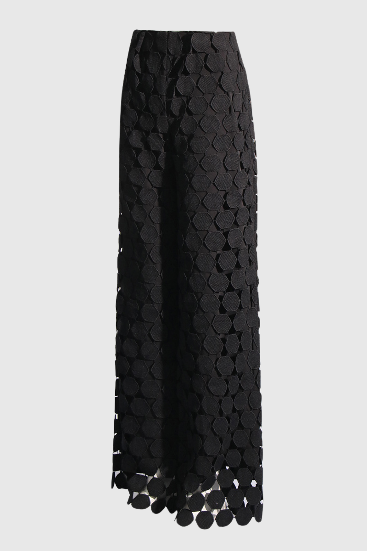 Ladza Circle Fringe Pants - Black