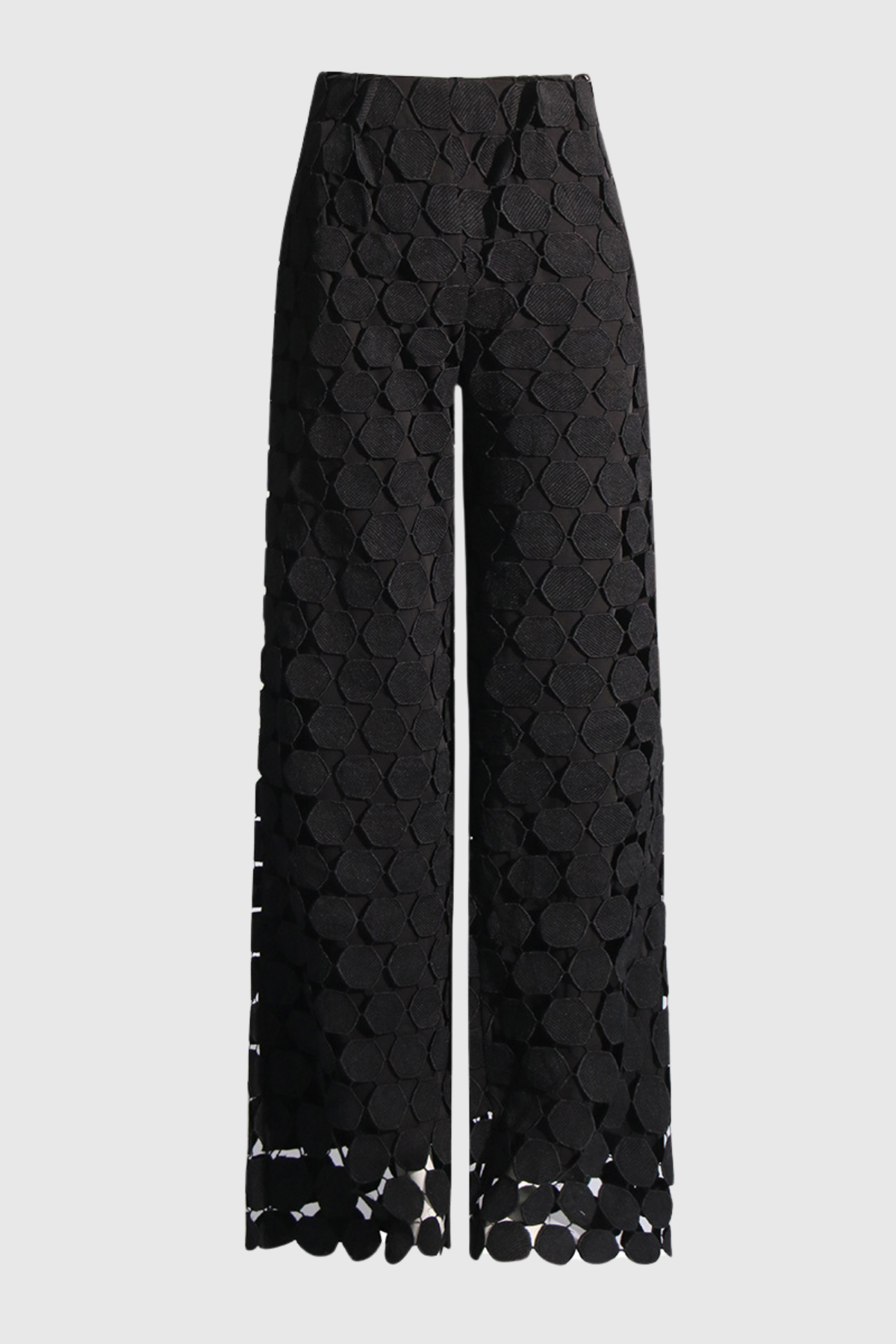 Ladza Circle Fringe Pants - Black