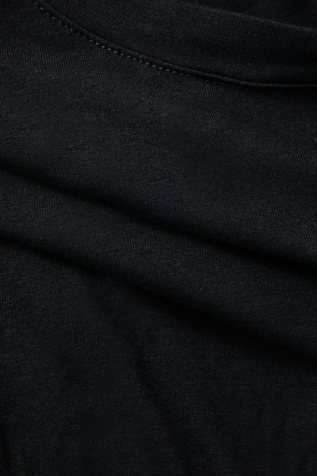 Lako Black Sheer Mesh Round Neck Top