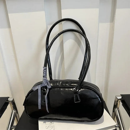 Silver Pillow Crossbody Shoulder Bag