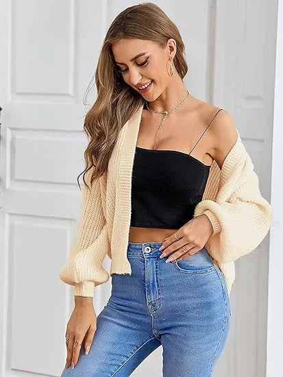 Dopamine Splicing Lazy Wind Knit Cardigan