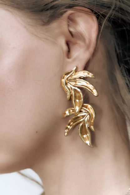 Lia Gold Leaves Earrings