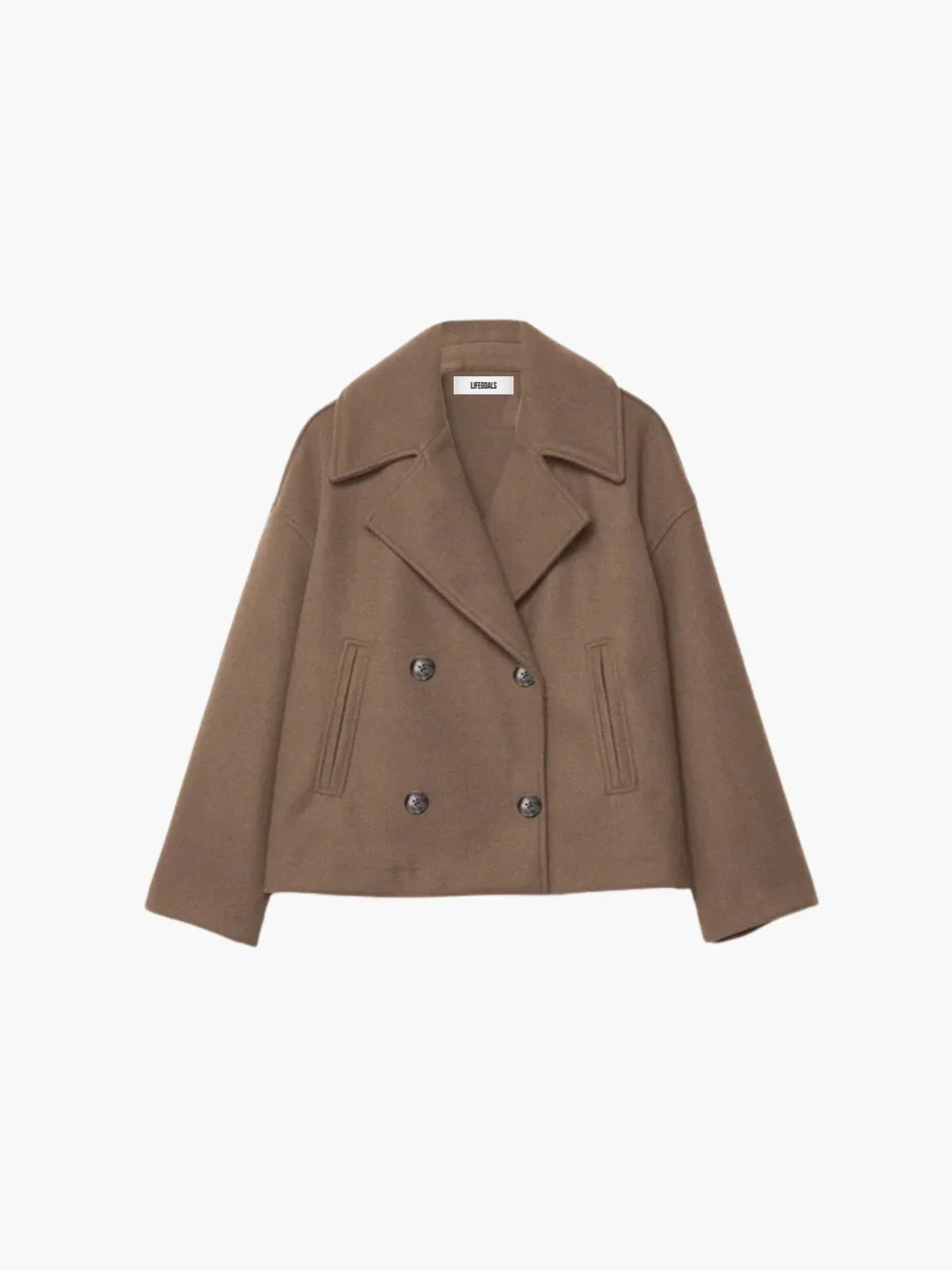 Oversized Double-Breasted Wool Coat