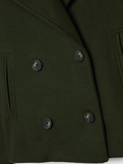 Oversized Double-Breasted Wool Coat
